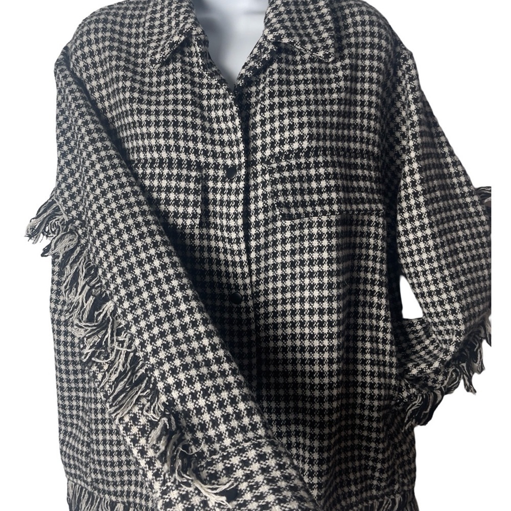 Zara Black and White Houndstooth Blazer - Picture 2 of 7